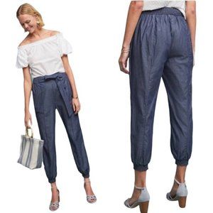 Anthropologie Chambray Globetrotter Joggers